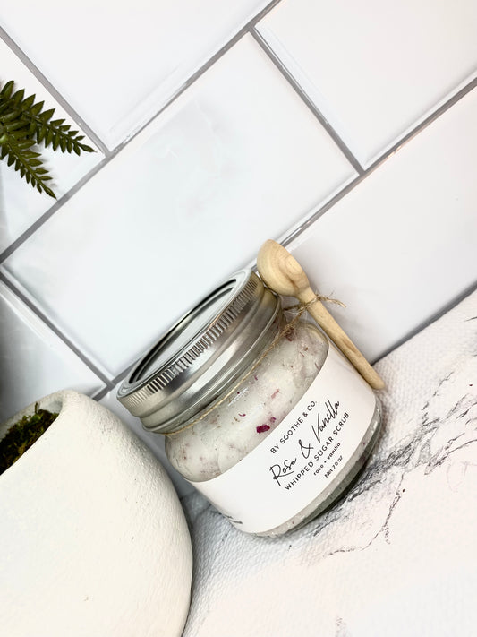 Rose & Vanilla Whipped Sugar Scrub